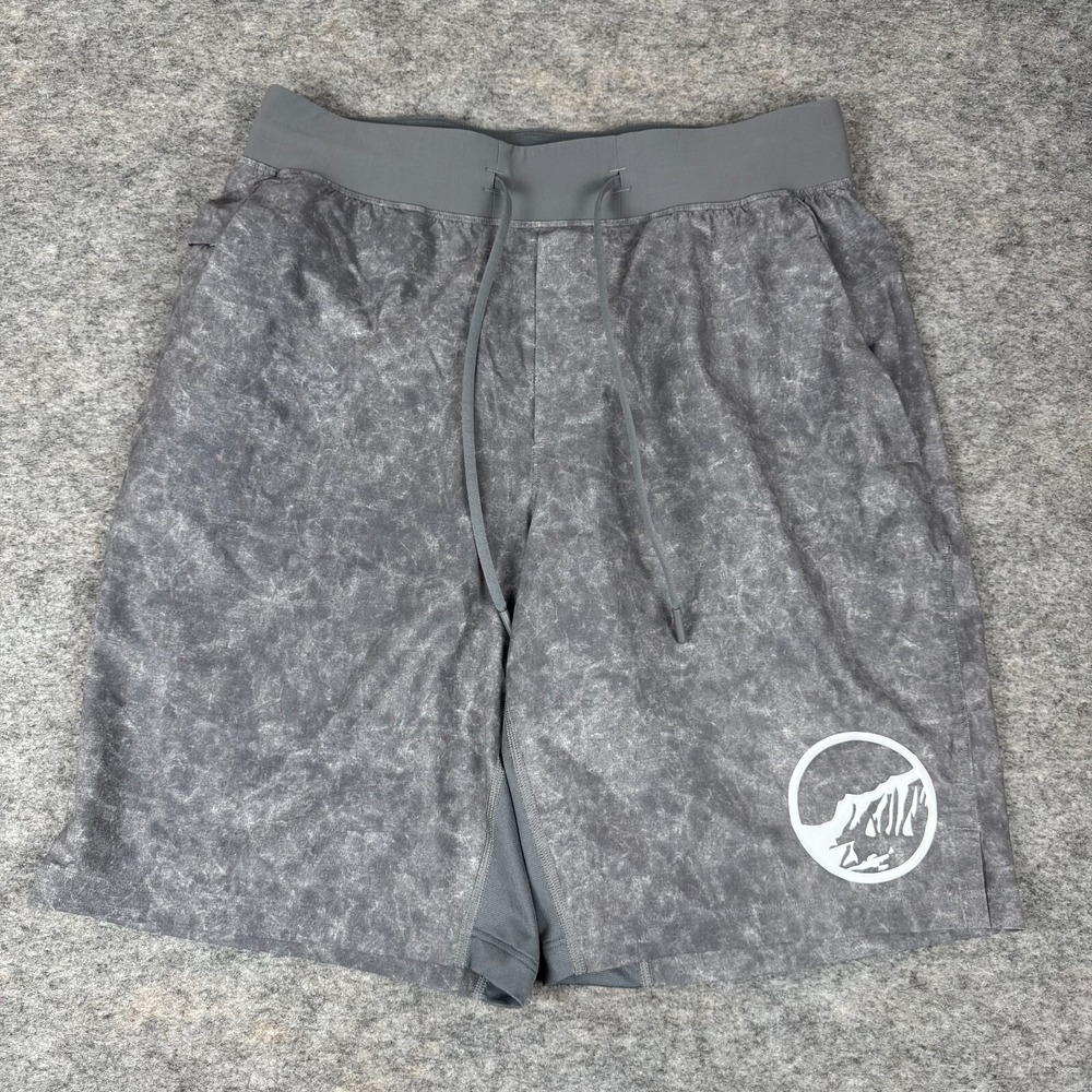 Lululemon T.H.E. Short 9" Linerless Gravel Dust Asphalt Grey Multi Mens Medium M